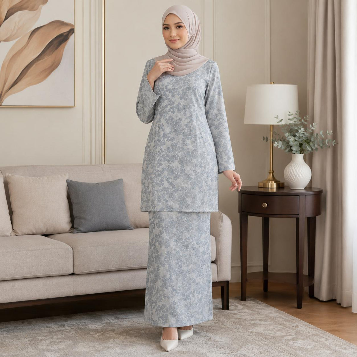 ARABELLA Kurung Moden Elegant Traditional - Vellore Brocade Satin Premium - Office Wear | Casual Wear - Fashion Wanita Muslimah