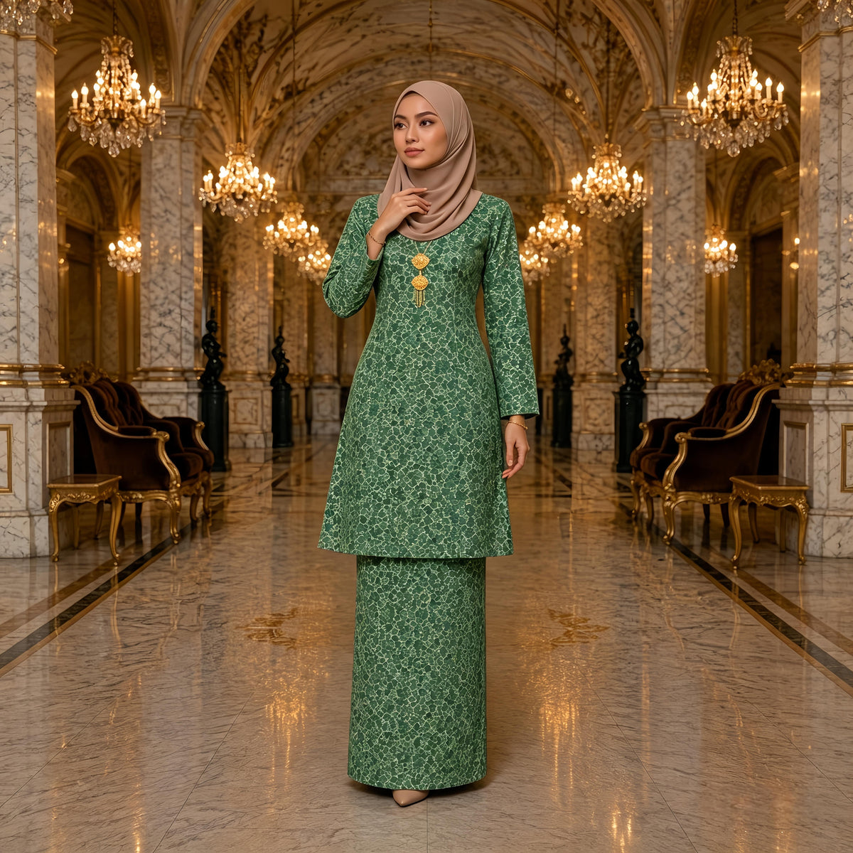 KURUNG AYU LESTARI Velora Brocade Fashion Wanita Muslimah