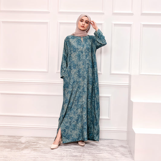 Serena Jubah 3D - TEAL BLUE