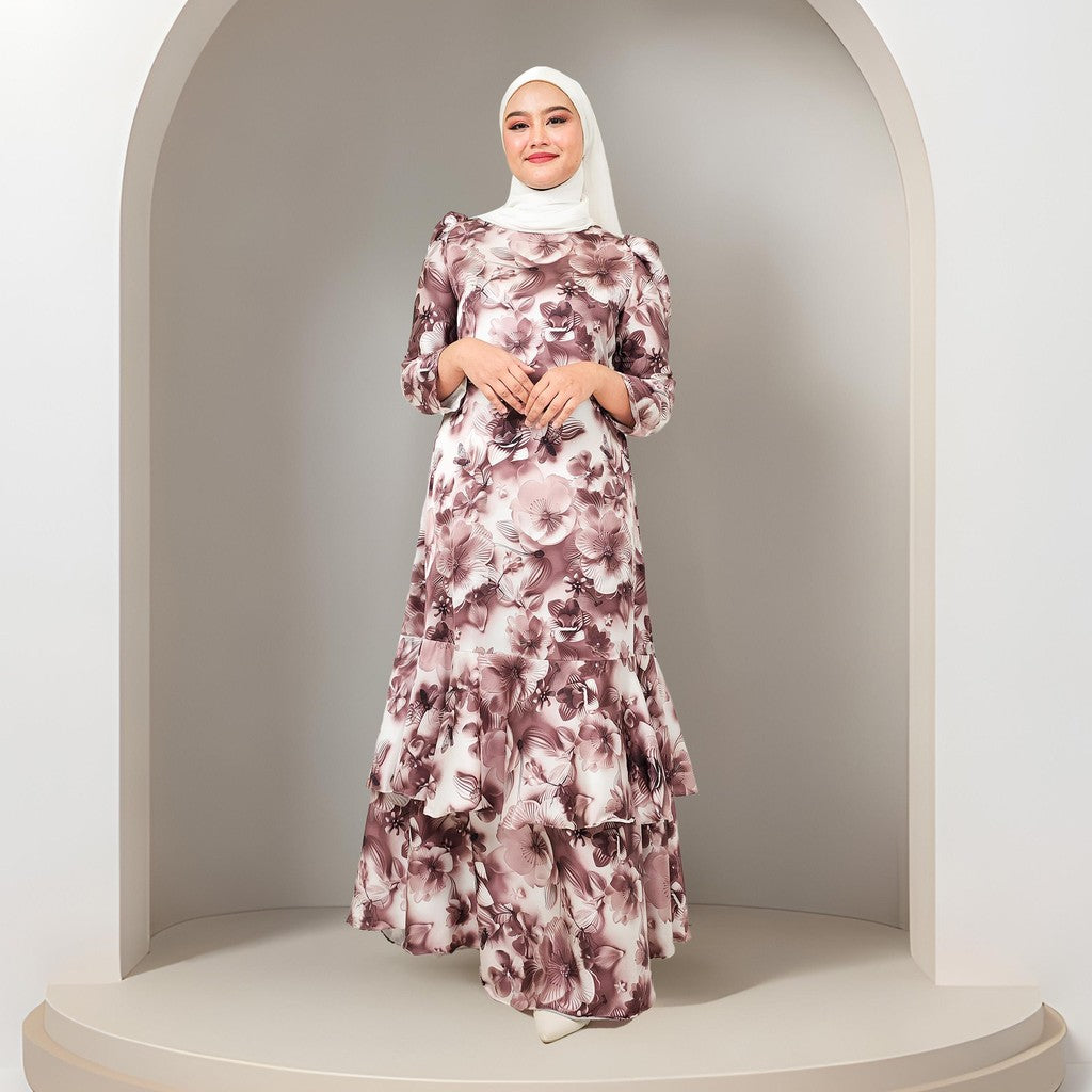 Dress Laura Mango 20D Baju Raya 2025 Fashion Wanita Muslimah
