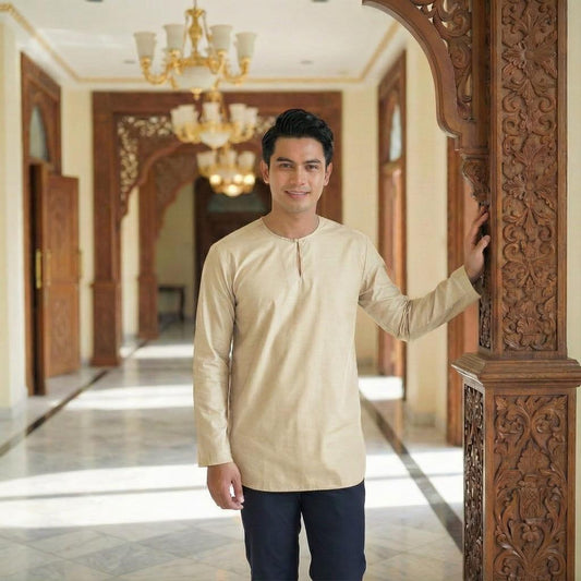 Kurta Adult Long Sleeve Osaka Cotton (Cream)
