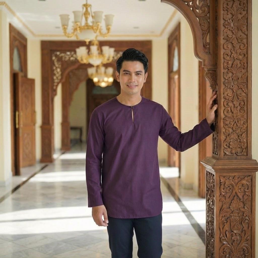 Kurta Adult Long Sleeve Osaka Cotton (Dark Purple)