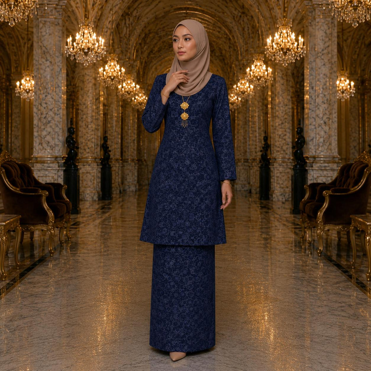 KURUNG AYU LESTARI Velora Brocade Fashion Wanita Muslimah