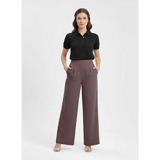 Palazo Wide Leg Pants Peacock Premium (Dusty Purple)