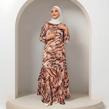 Dress Laura Mango 20D Baju Raya 2025 Fashion Wanita Muslimah