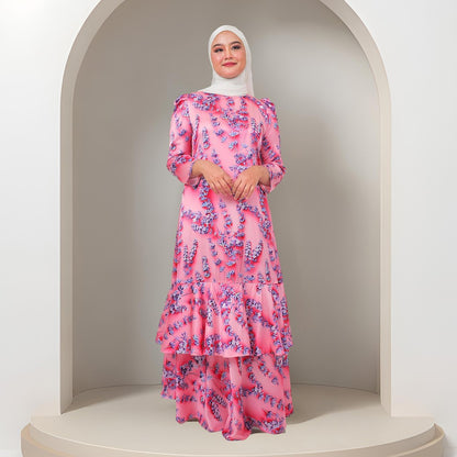 Dress Laura Mango 20D Baju Raya 2025 Fashion Wanita Muslimah
