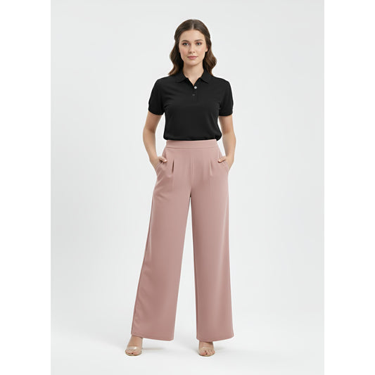 Palazo Wide Leg Pants Peacock Premium (Flamingo)
