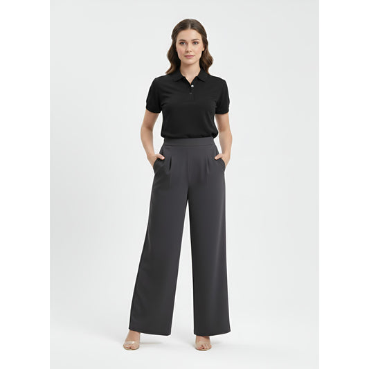 Palazo Wide Leg Pants Peacock Premium (Grey)