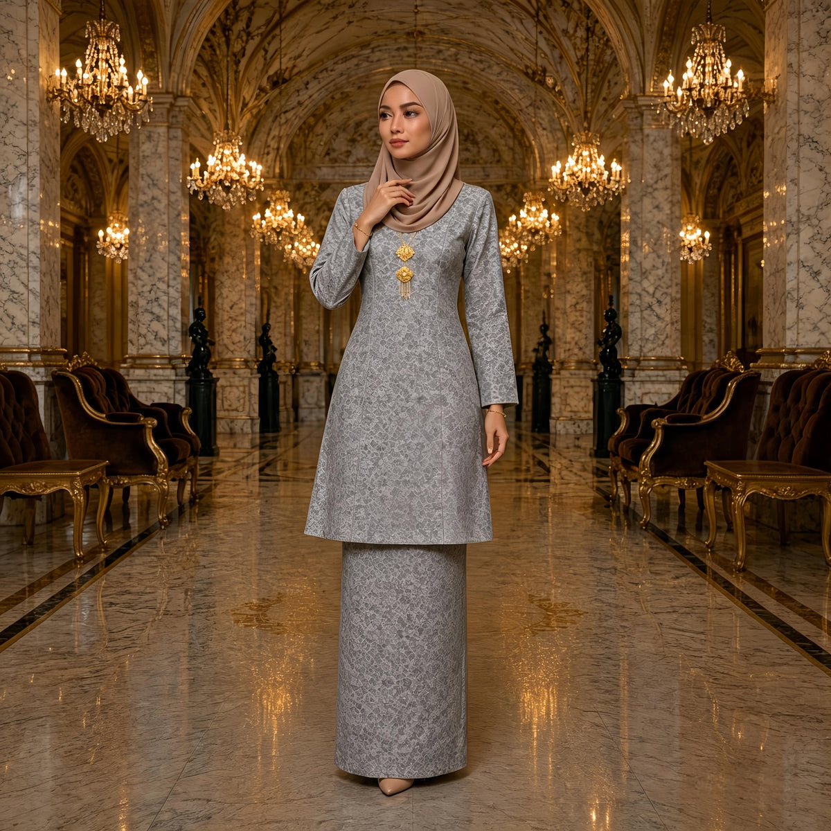 KURUNG AYU LESTARI Velora Brocade Fashion Wanita Muslimah