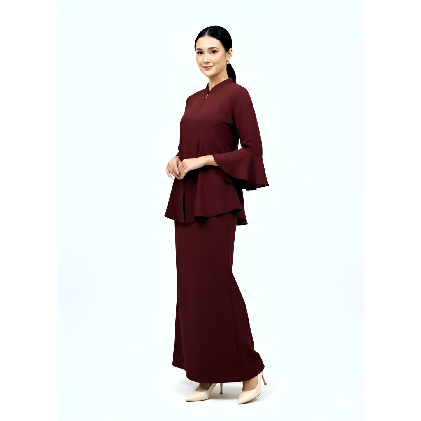 Kebaya Tunic Kolar Grey, Baju Kebaya Casual dan Elegant
