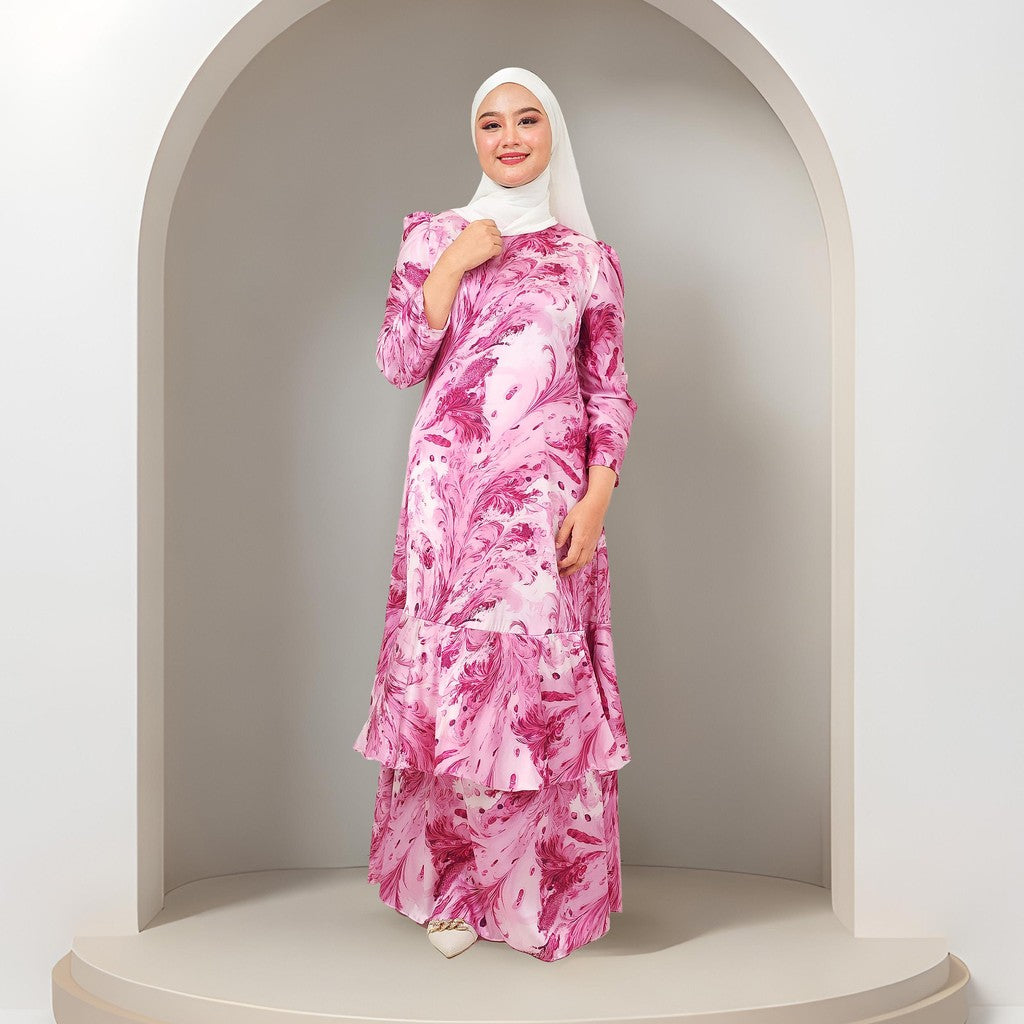 Dress Laura Mango 20D Baju Raya 2025 Fashion Wanita Muslimah