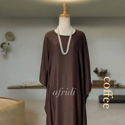 Kaftan Liona Plain Como Premium Baju Wanita Lengan Panjang Casual