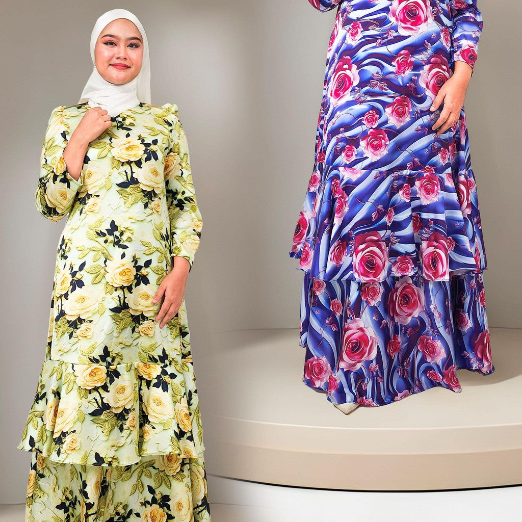 Dress Laura Mango 20D Baju Raya 2025 Fashion Wanita Muslimah