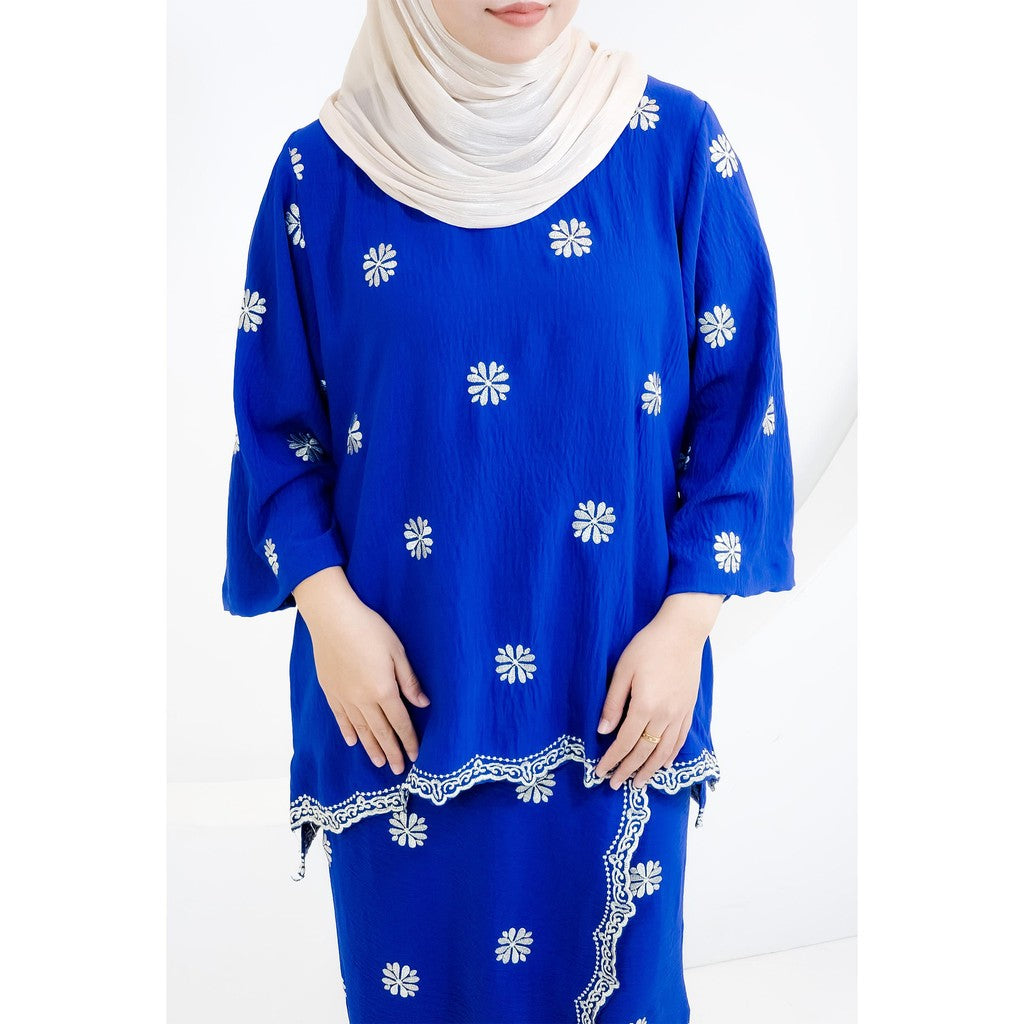 Set Baju Kurung Kedah Sulam Fashion Wanita Muslimah