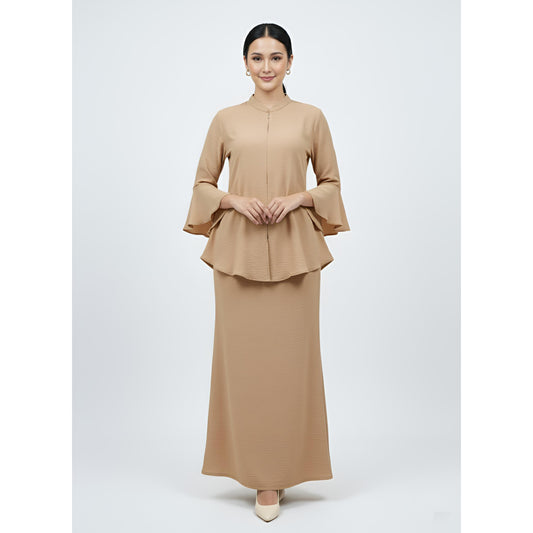 Kebaya Tunic Kolar Nude, Baju Kebaya Casual dan Elegant