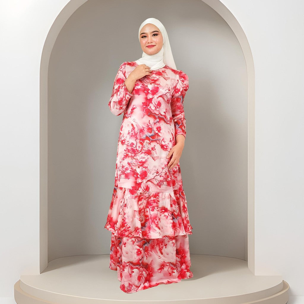 Dress Laura Mango 20D Baju Raya 2025 Fashion Wanita Muslimah