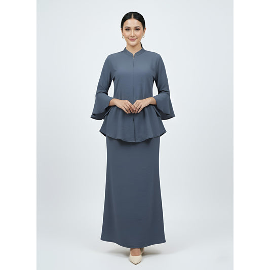 Kebaya Tunic Kolar Grey, Baju Kebaya Casual dan Elegant