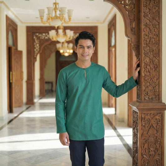 Kurta Adult Long Sleeve Osaka Cotton (Moss Green)