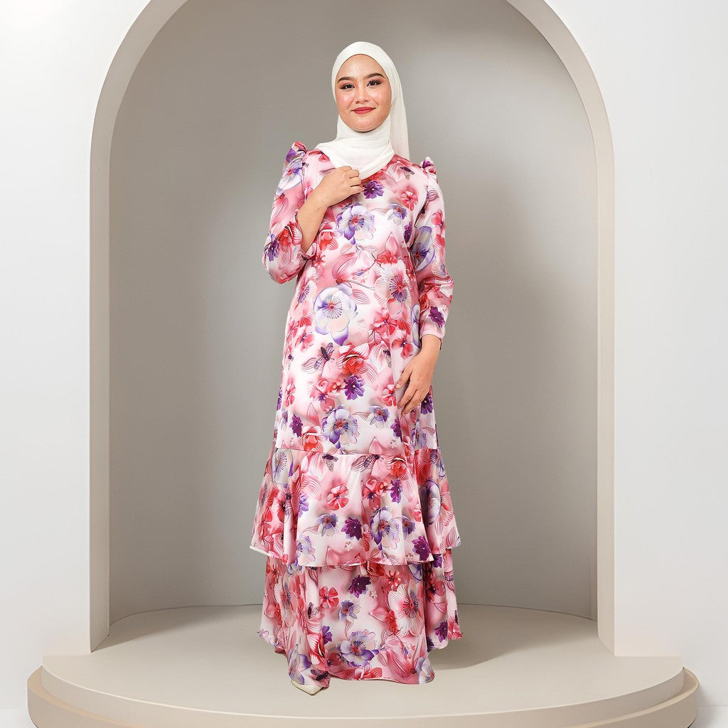 Dress Laura Mango 20D Baju Raya 2025 Fashion Wanita Muslimah