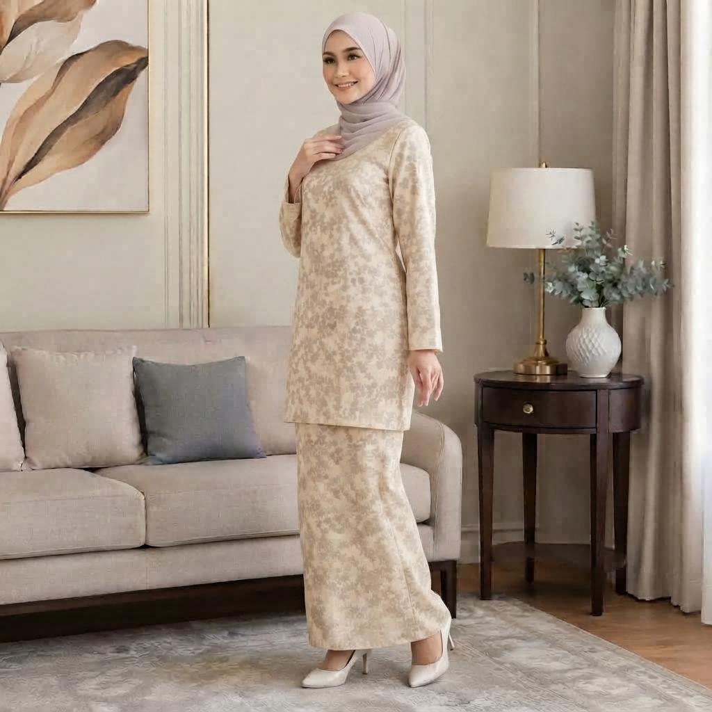 ARABELLA Kurung Moden Elegant Traditional - Vellore Brocade Satin Premium - Office Wear | Casual Wear - Fashion Wanita Muslimah