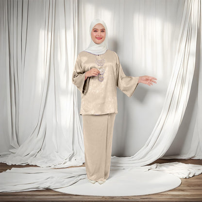 Set Baju Kurung Kedah Klasik Jacquard Raya 2025 Fashion Wanita Muslimah