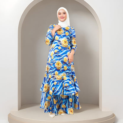 Dress Laura Mango 20D Baju Raya 2025 Fashion Wanita Muslimah