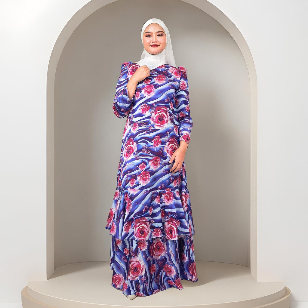 Dress Laura Mango 20D Baju Raya 2025 Fashion Wanita Muslimah