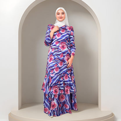 Dress Laura Mango 20D Baju Raya 2025 Fashion Wanita Muslimah