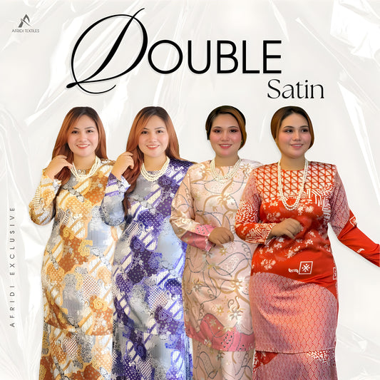 Set Baju Kurung Moden Batik Double Satin Digitel Printed B3