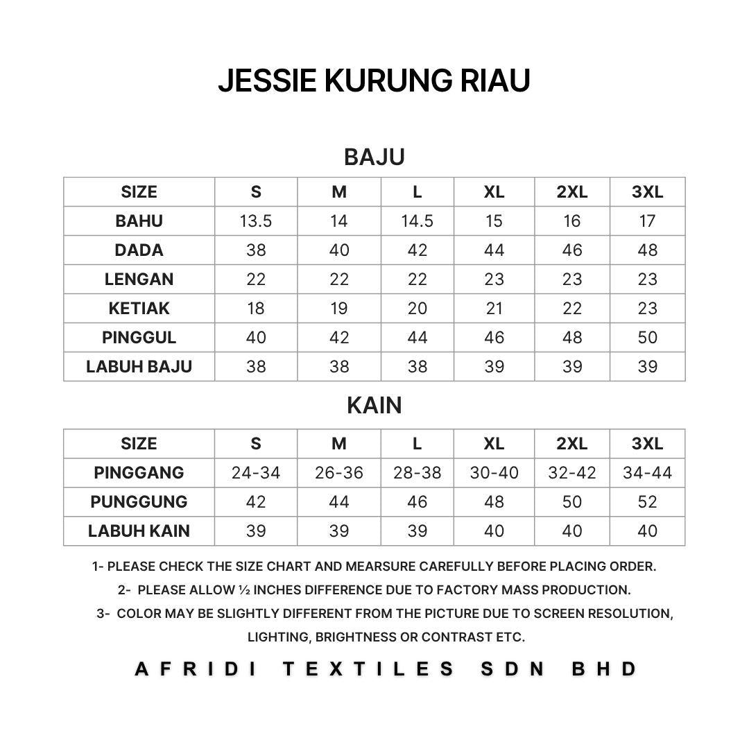 JESSIE Kurung Riau Premium Wanita Polka dots  - Elegant Traditional Muslimah - Casual Wear - Office Wear