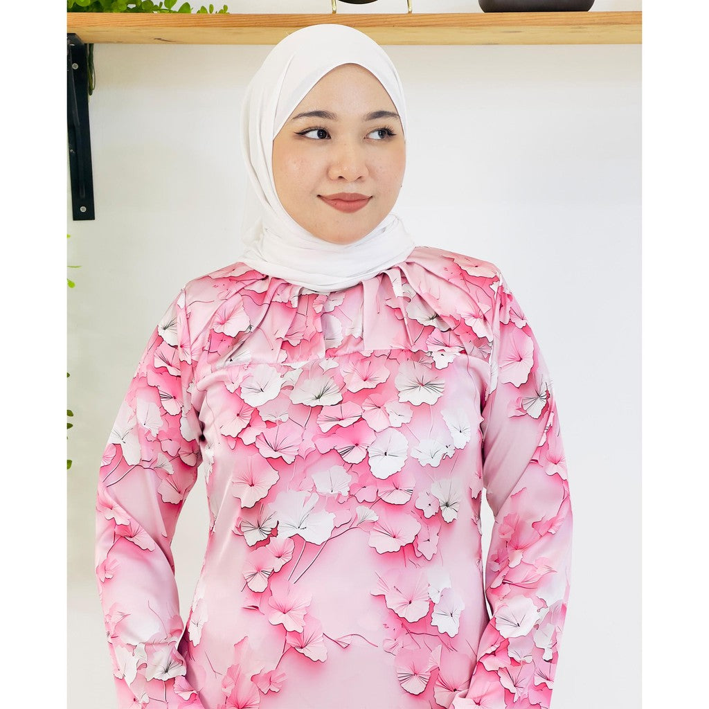 Set Baju Kurung Moden Kolar Kain Kipas Mango 20D Viral Raya 2025 Fashion Wanita Muslimah 2