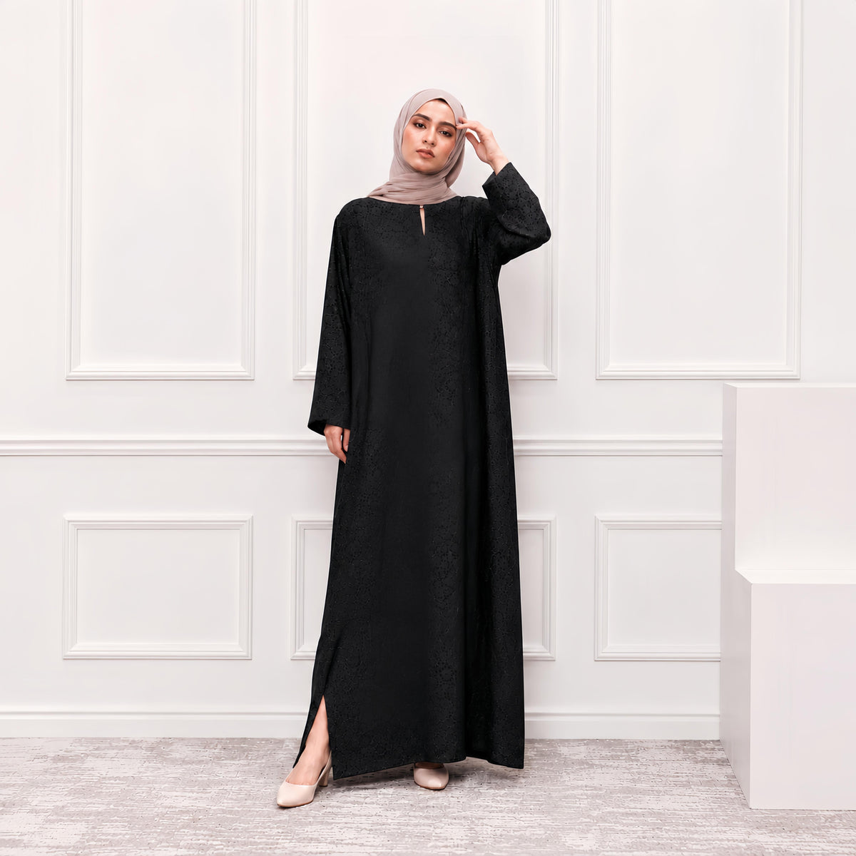 Serena Jubah 3D - BLACK