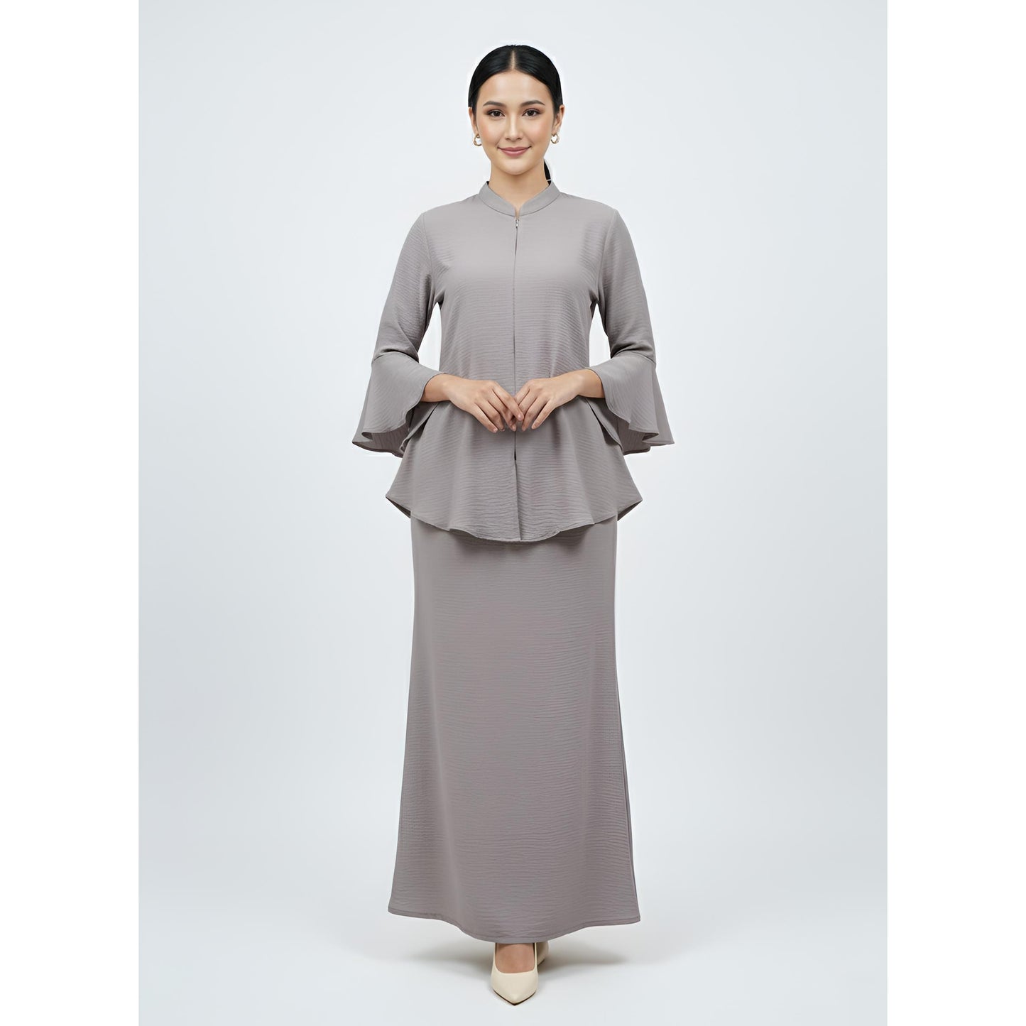 Kebaya Tunic Kolar Silver, Baju Kebaya Casual dan Elegant
