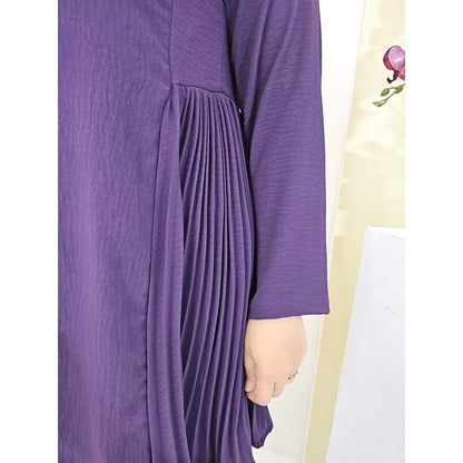 Raudhah Kurung Pahang Pesak Gantung Pleated Ironless Fashion Wanita Muslimah