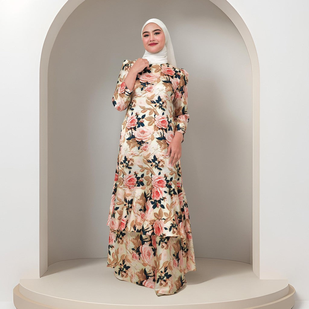 Dress Laura Mango 20D Baju Raya 2025 Fashion Wanita Muslimah