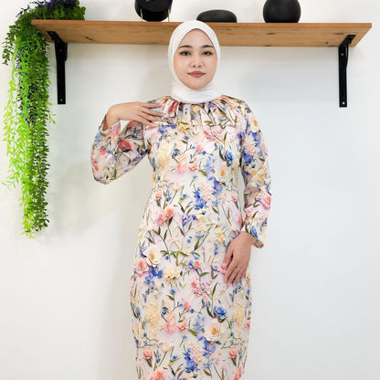 Set Baju Kurung Moden Kolar Kain Kipas Mango 20D Raya 2025 Fashion Wanita Muslimah 1