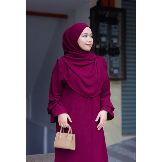 Set Jubah Arissa & Khimar Shawl Jubah Abaya Wanita Muslimah Set Fashion Wanita Muslimah