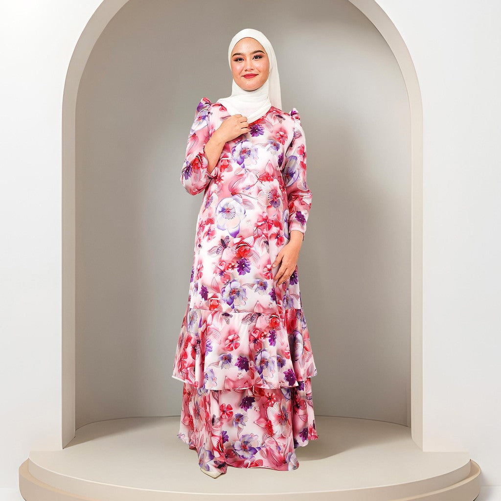 Dress Laura Mango 20D Baju Raya 2025 Fashion Wanita Muslimah