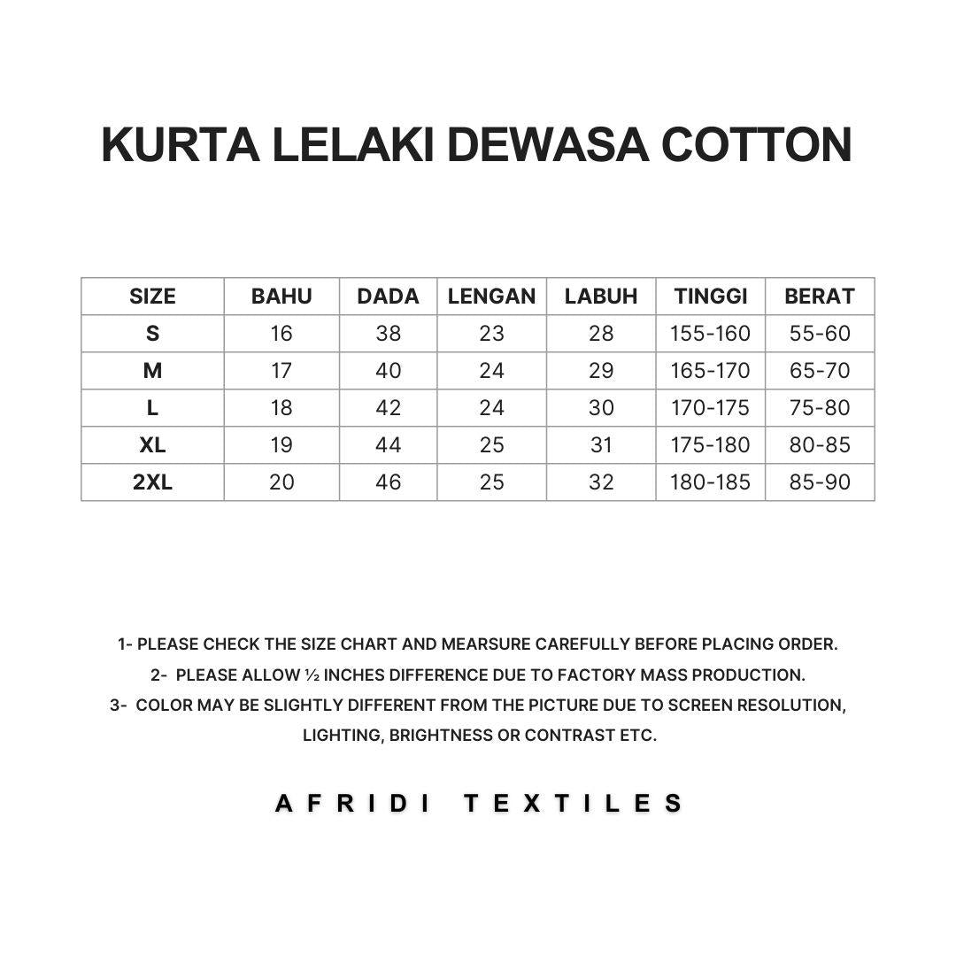 Kurta Adult Long Sleeve Osaka Cotton (Blue Black)