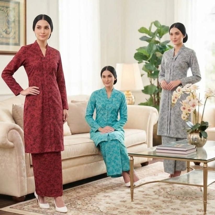 KAMELIA Kurung Kebarung Kebaya Moden - Vellore Brocade Satin Premium - Office Wear - Casual Wear - Fashion Wanita Muslimah