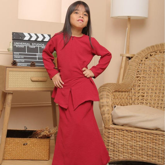 Baju Kurung Casandra Kids Soft Cotton B1