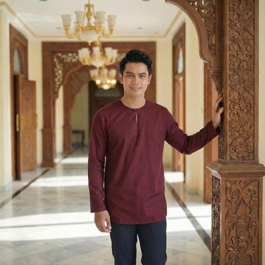 Kurta Adult Long Sleeve Osaka Cotton (Bugundy)