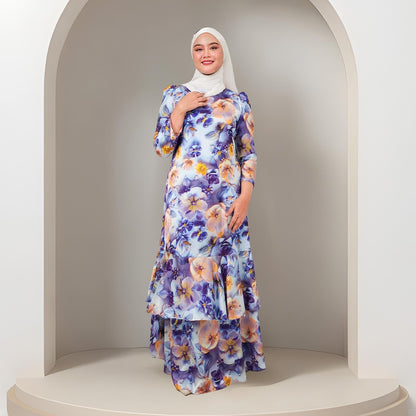 Dress Laura Mango 20D Baju Raya 2025 Fashion Wanita Muslimah