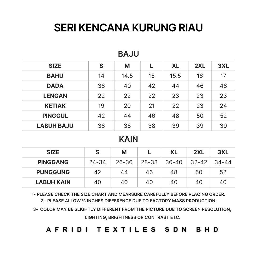 SERI KENCANA Kurung Riau Floral - Sutera Vietnam With Premium Lace - Modest Fashion Wanita Muslimah
