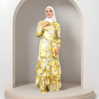 Dress Laura Mango 20D Baju Raya 2025 Fashion Wanita Muslimah