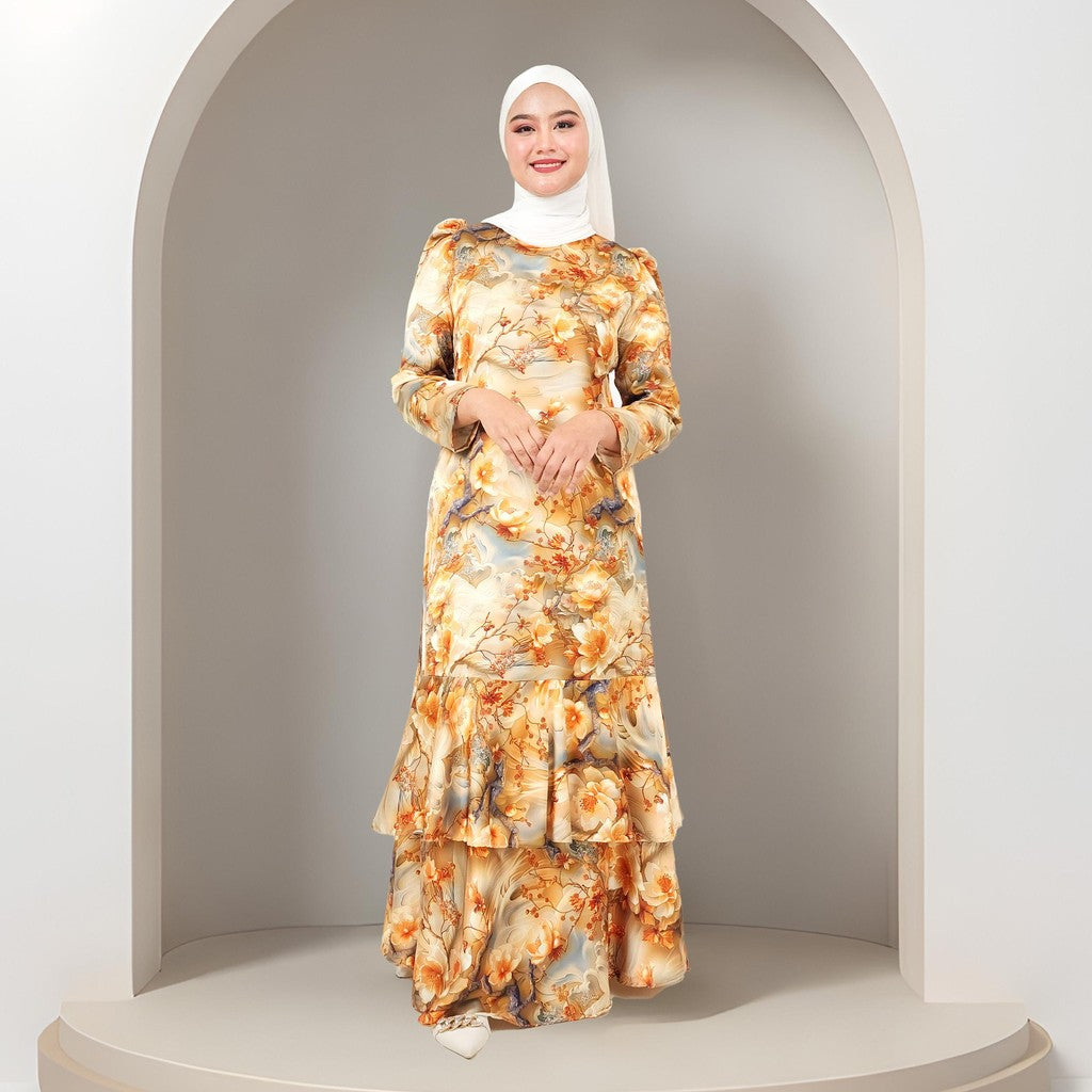 Dress Laura Mango 20D Baju Raya 2025 Fashion Wanita Muslimah