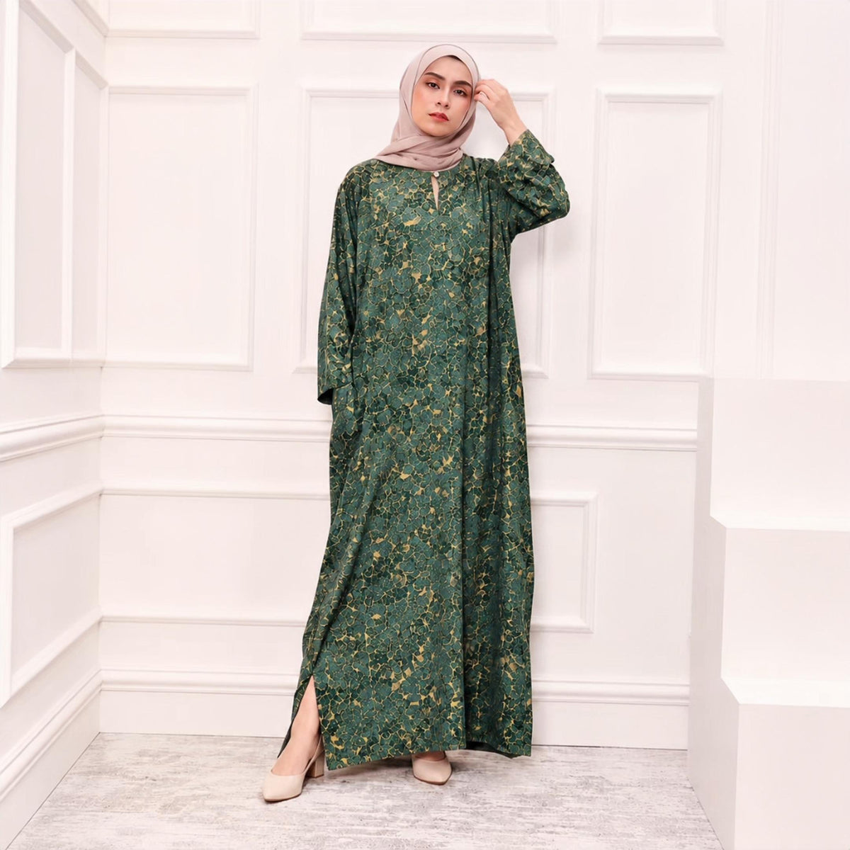 Serena Jubah 3D - EMERALD GREEN