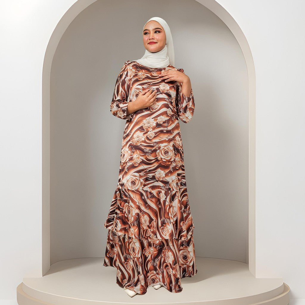 Dress Laura Mango 20D Baju Raya 2025 Fashion Wanita Muslimah