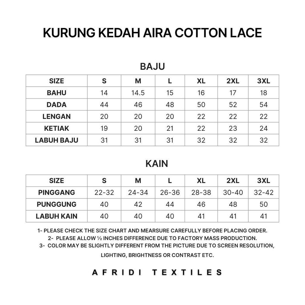 Kurung Kedah Classic Aira Cotton Lace (Blush Pink)