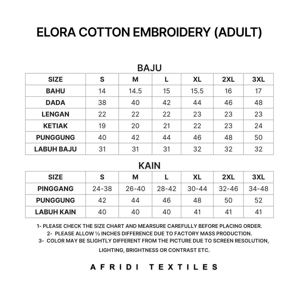 Elora Kurung Moden Mom Cotton Embroidery (Pink)